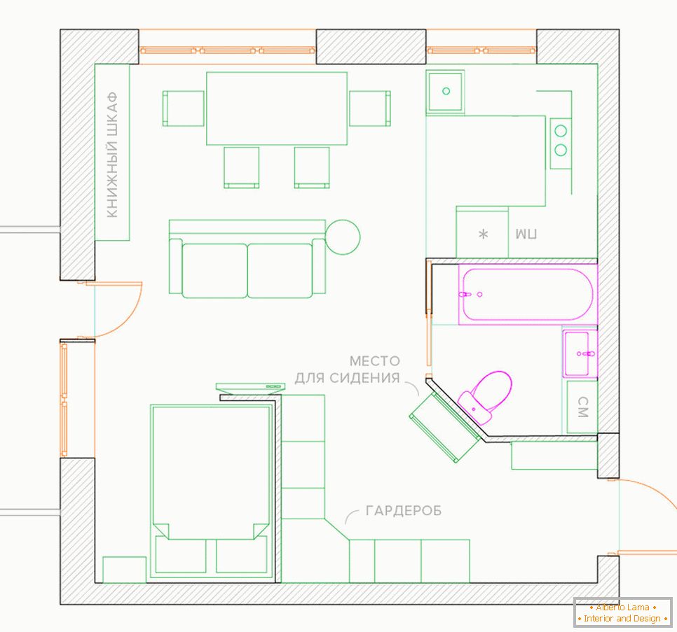 Перепланування однокімнатної квартири в квартиру-студію