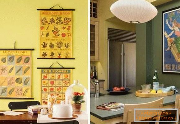 Як прикрасити стіни на кухні - фото ідей