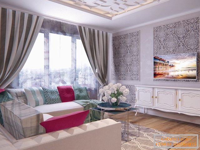 Дизайн двокімнатної квартири в сучасному класичному стилі