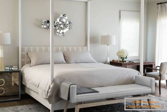 Розкішна спальня біла глянцева