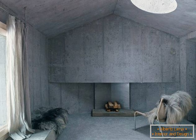 Мінімалістичний інтер'єр бетонного будиночка