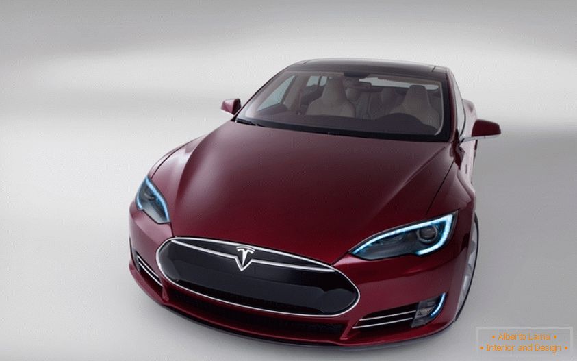 електрокар Tesla S silver