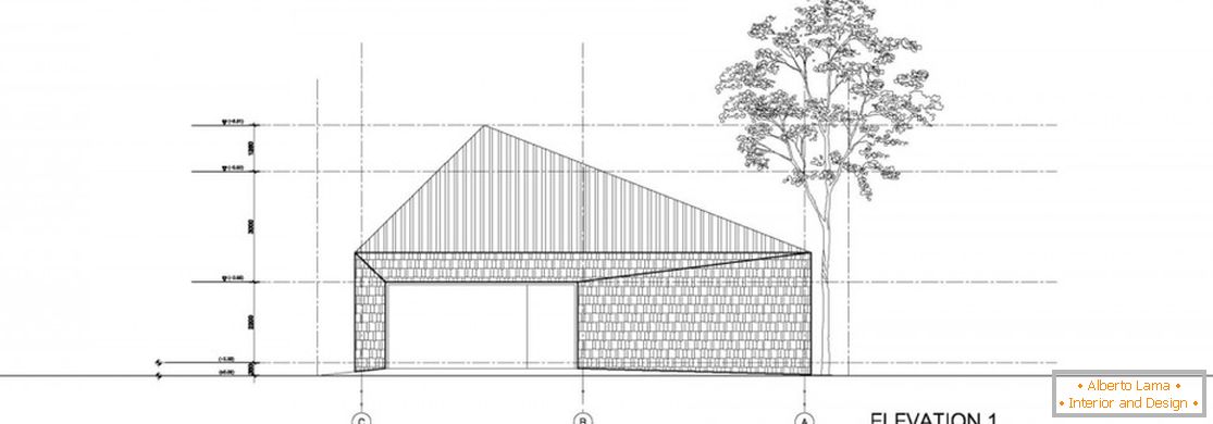 Ескіз пропорцій гаража з зовнішнім середовищем
