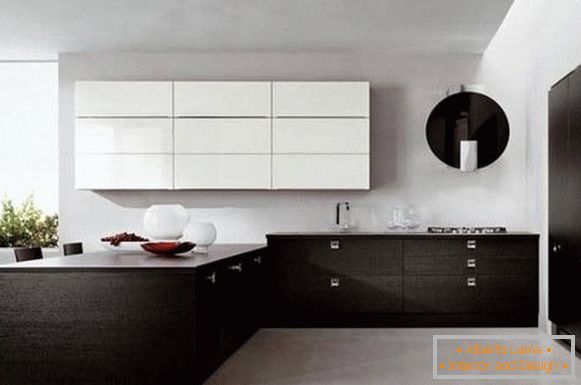 Черно-белая кухня, фото 14