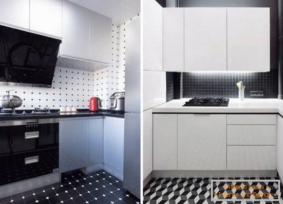 Черно-белая кухня, фото 9
