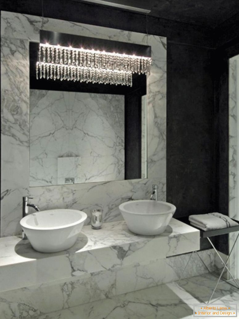 contemporary-white-marble-ваннаroom-vanity