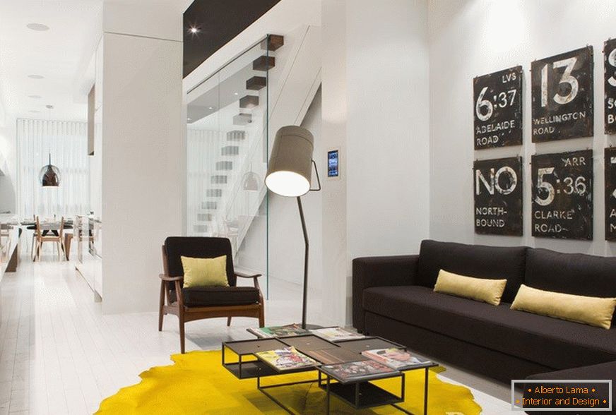 Яскравий жовтий килим-пляма додадуть дизайну кімнати радості