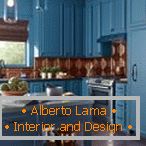 Кухонні меблі в синьому кольорі