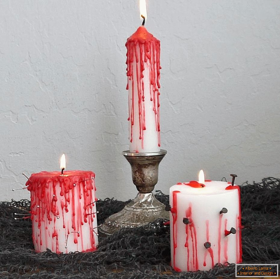 декор свічок на Хэллоуин