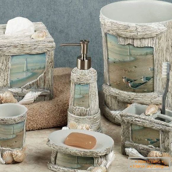Аксесуари та декор у ванній кімнаті - фото з черепашками