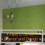 Зелена стіна в дизайні кімнати