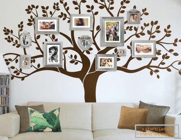 Сімейне дерево - наклейки для декору стін