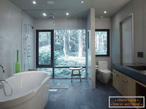 дизайн великої ванної кімнати в приватному будинку, фото 11