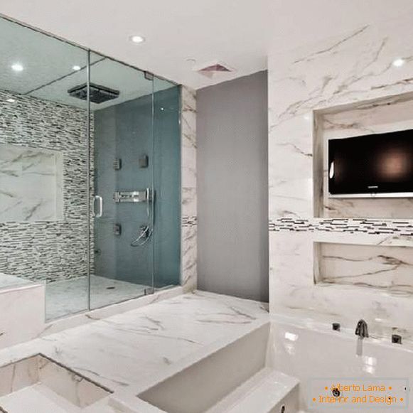 дизайн великих сучасних ванних кімнат, фото 24