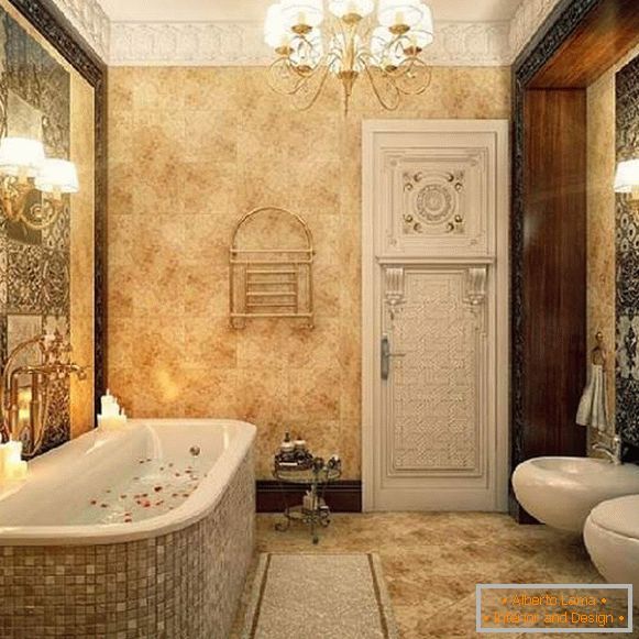 дизайн ванної кімнати великої площі, фото 42