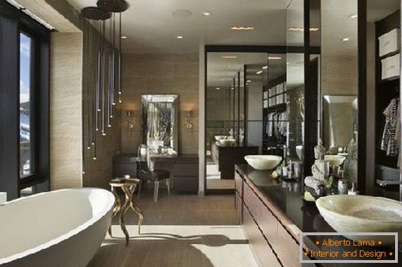 дизайн великих сучасних ванних кімнат, фото 44