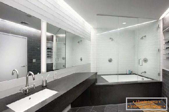 дизайн великої ванної кімнати, фото 45