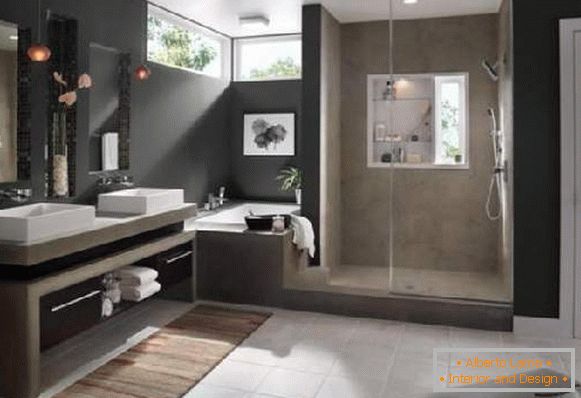 дизайн ванної кімнати великої площі, фото 48