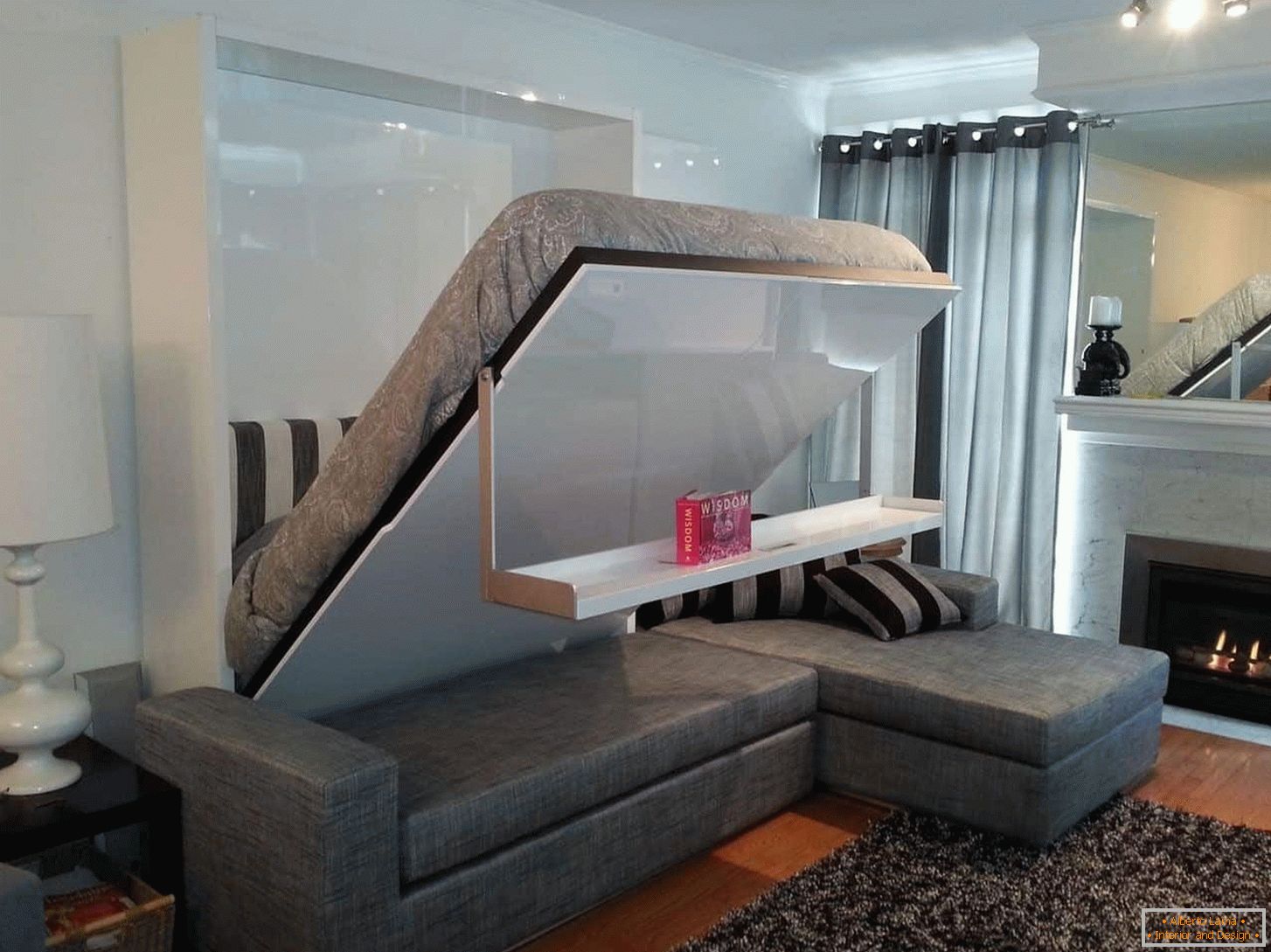Диван-ліжко, зручний трансформер для суміщеної вітальні та спальні