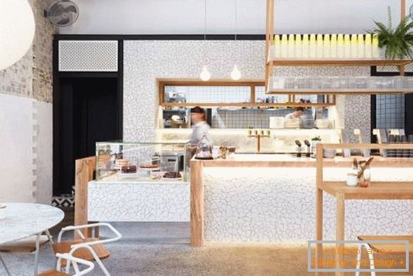 Інтер'єр кафе бару Rabbit Hole в східному стилі з японським декором