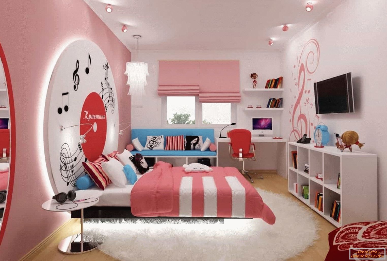 Кімната в рожевих тонах
