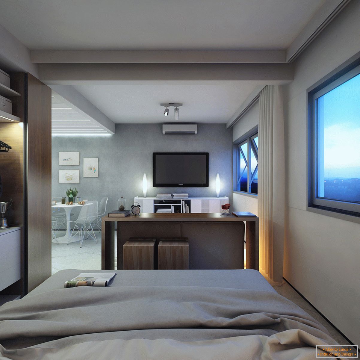 Дизайн спальні в крихітній квартирі