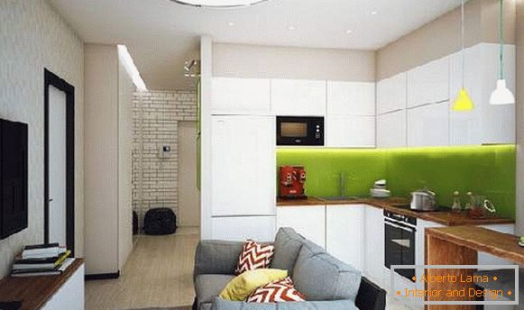 дизайн кухня с диваном 18 кв м, фото 23