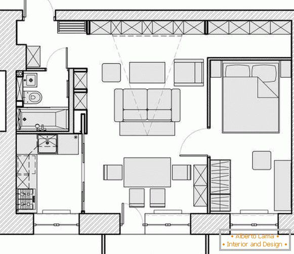 Дизайн квартир 40 кв м - фото планування кімнат