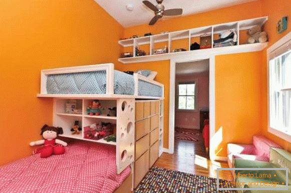Дизайн однокімнатної квартири з двома дітьми - інтер'єр дитячої