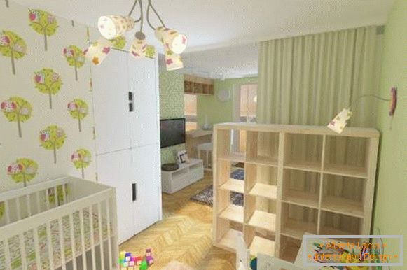 Дизайн однокімнатної квартири для сім'ї з дитиною