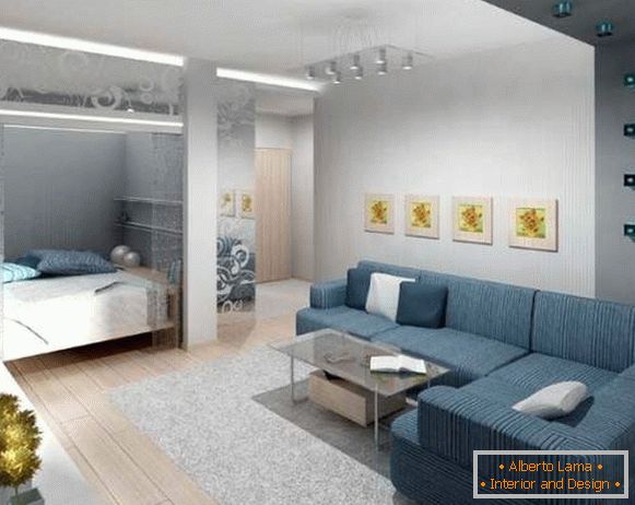Дизайн однокімнатної квартири: розділити на дві зони спальню і зал