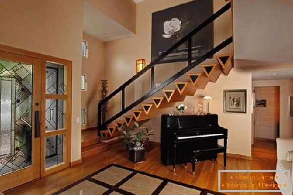 передпокій в будинку зі сходами дизайн фото, фото 39