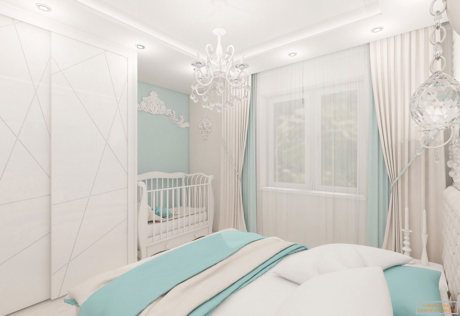 Дизайн спальні в світлих тонах