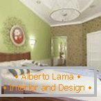 Поєднання кольорів інтер'єрі зеленої спальні