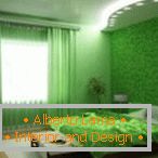 Коричневий і зелений в інтер'єрі спальні