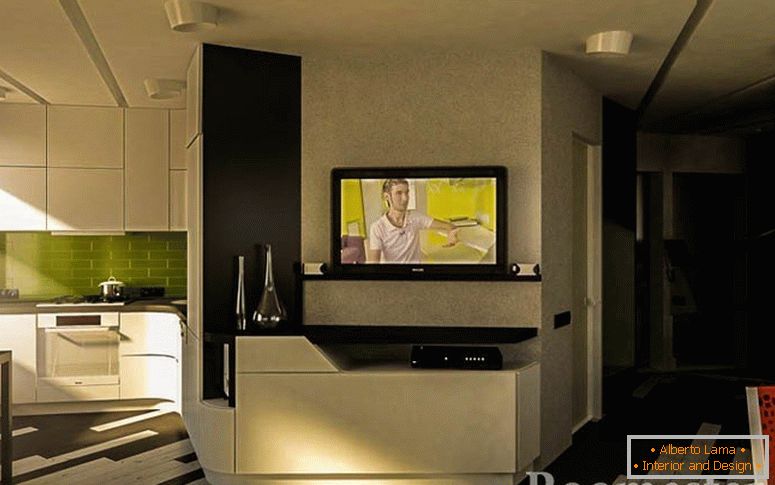 Телевізор на стіні в кімнаті