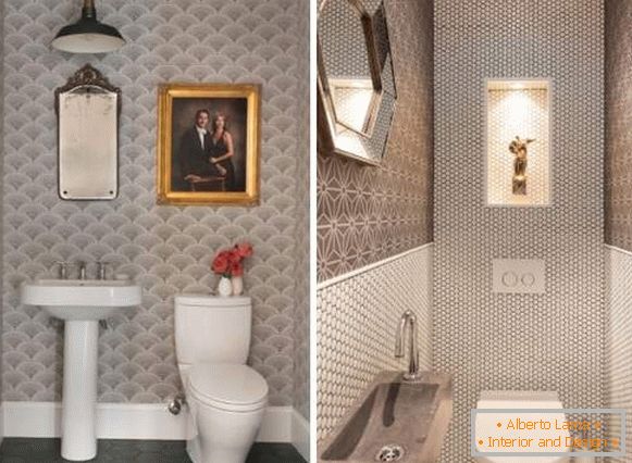 Сірий дизайн туалету - фото сучасні ідеї 2017 року