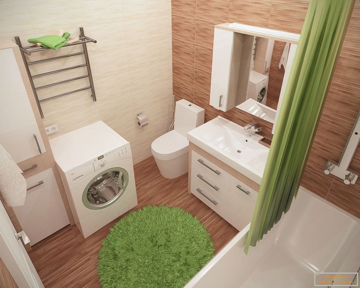 Гарний дизайн ванної кімнати 5 кв м