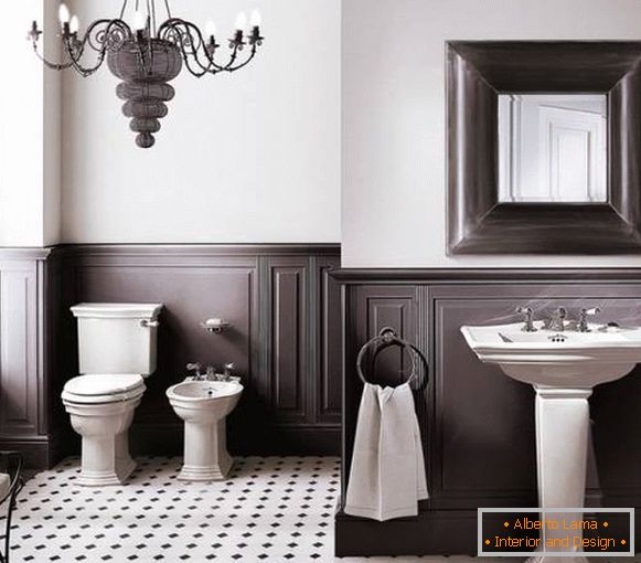 Дизайн ванної кімнати з дерев'яними панелями