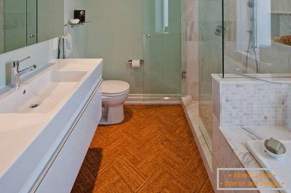 Дизайн ванної кімнати з корковими статями