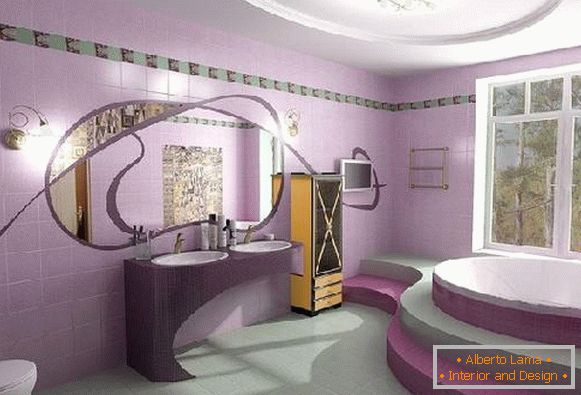 дизайн ванної кімнати з туалетом, фото 32