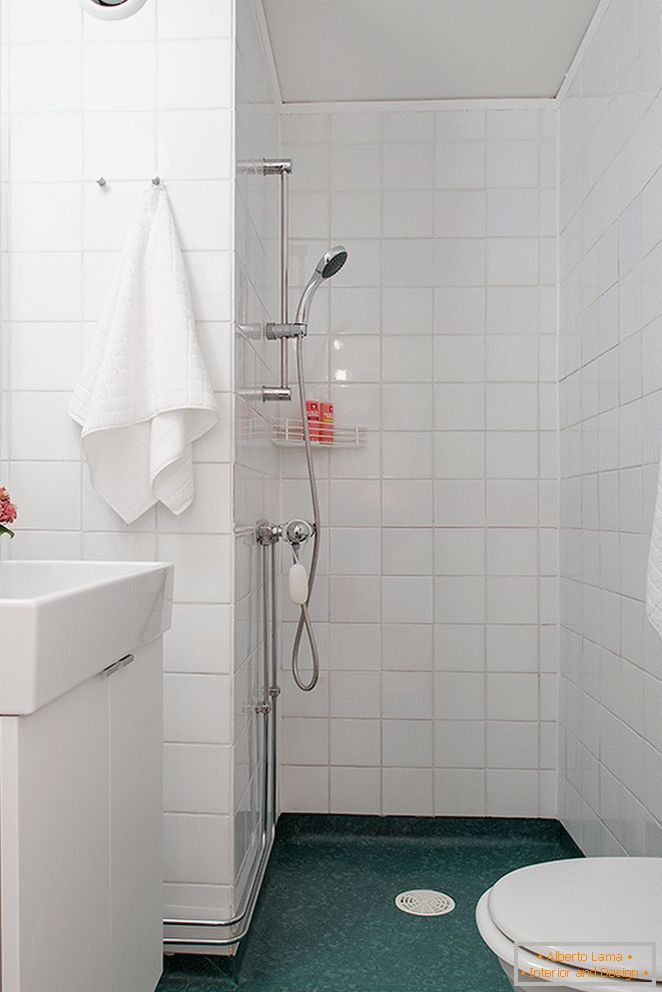 Ванна кімната однокімнатних апартаментів в Швеції