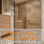 Мозаїка в коричневих тонах в оформленні ванної
