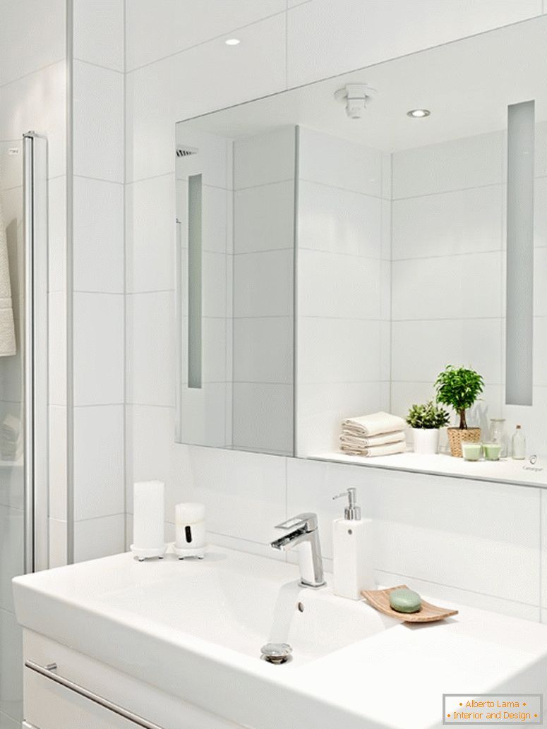 Інтер'єр сучасної ванної квартири в Швеції