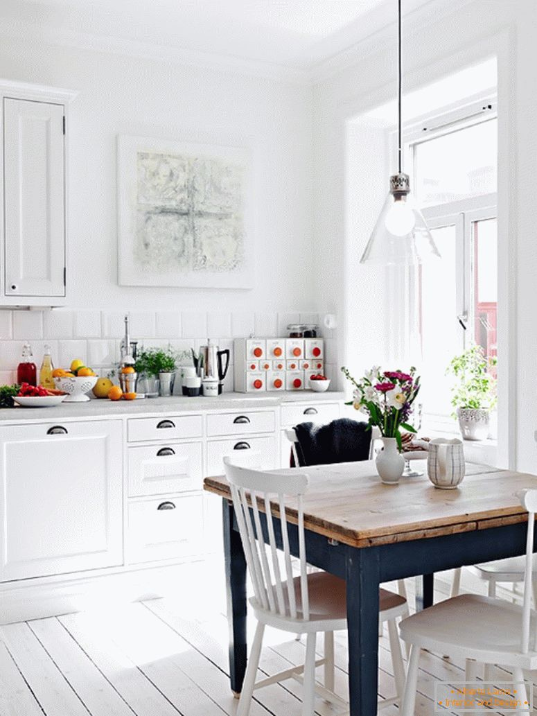 Інтер'єр сучасної кухні квартири в Швеції