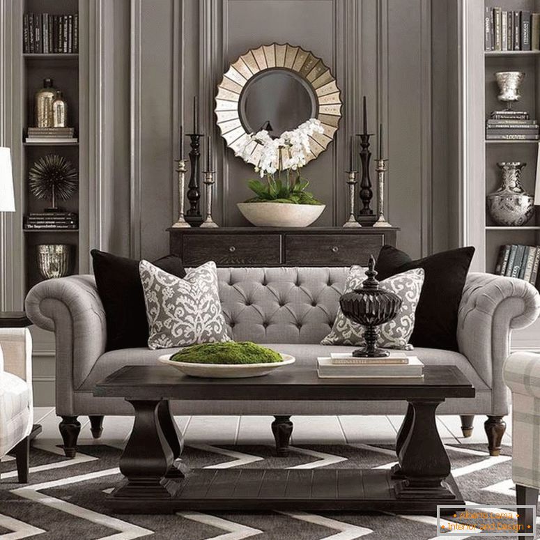 сучасний-Честерфілд-диван-в-традиційному-сірий-living-room-designhomeas-com