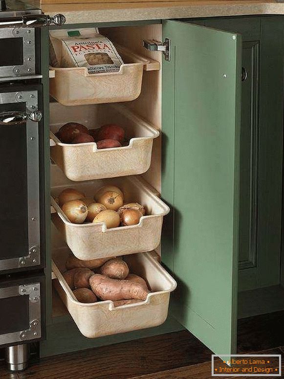 Як зберігати овочі на кухні - ящики і контейнери