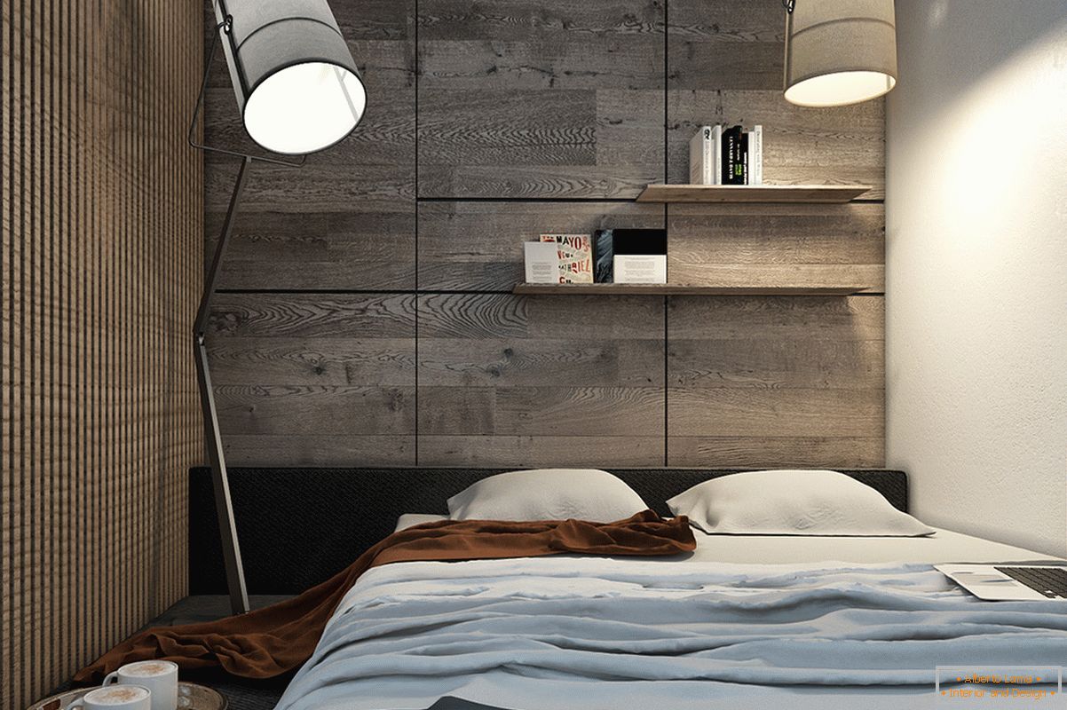 Дизайн спальні для маленької квартири в скандинавському стилі