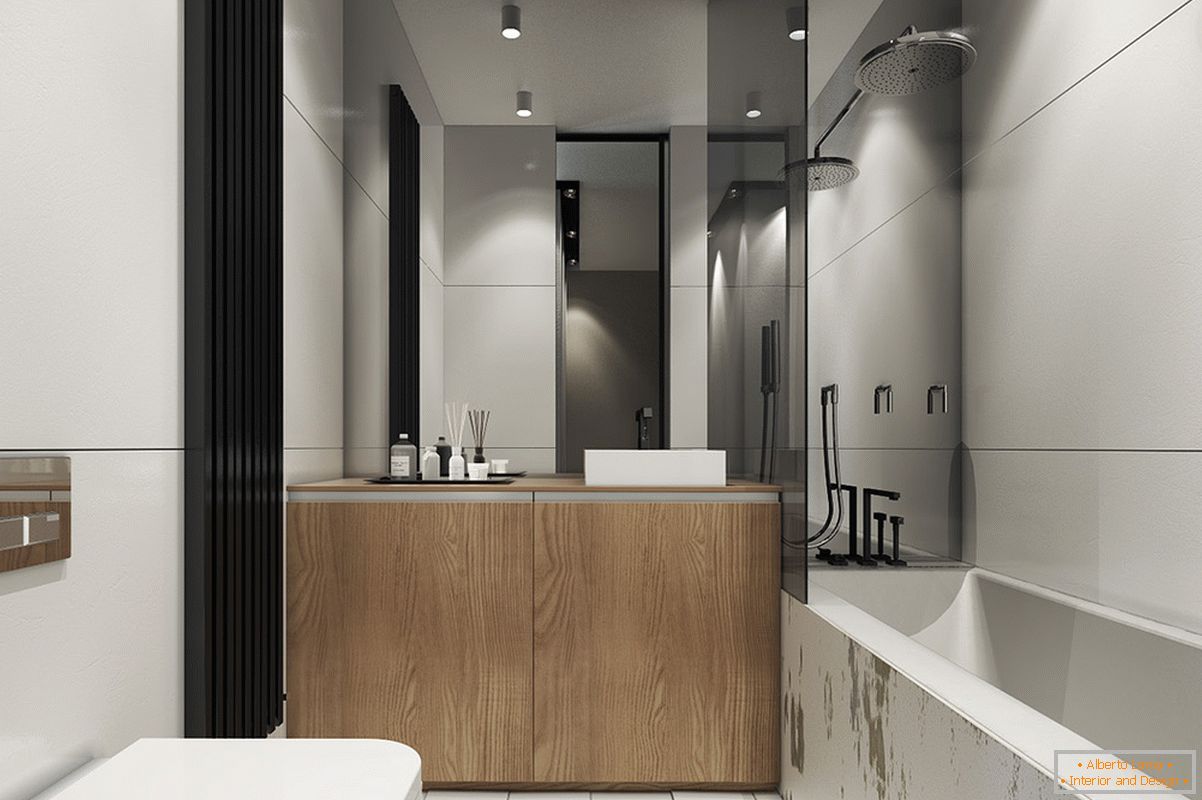 Дизайн ванної для маленької квартири в скандинавському стилі - фото 2