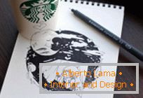 Иллюстрации Томоко Синтани на стаканчиках Starbucks